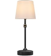 ONEWISH Cordless Lamp-Battery Operated Table lamp, 4000mAh Rechargeable, Stepless Dimmable, Small...