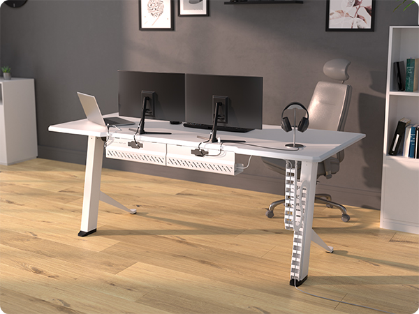 Cable management under desk