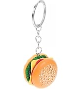 WNHNO Hamburger Simulation Cheeseburger Pendant Key Chain Key Ring Pendant Hamburger Handmade ...