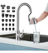 CECEFIN 720 Swivel Sink Faucet Water Filter NSF/ANSI/CAN 372, 22pcs Adapter | Carbon Purifier Red...