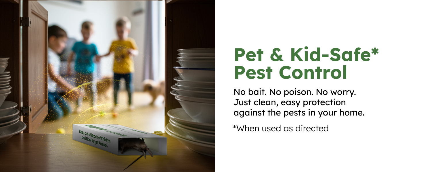 pet-safe pest control kid-safe pest control no bait pest trap no-mess pest control solution