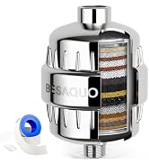 BESAQUO Shower Filter Head for Hard Water, Remove Chlorine, Heavy Metals, for Softer Skin, Shinie...