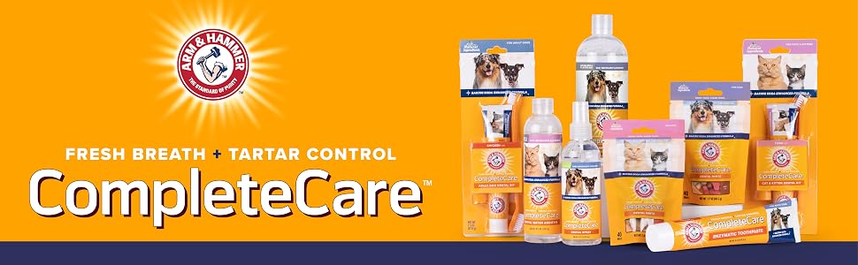 Arm and hammer, Dental, Dog, Cat, Complete Care, Toothbrush, Toothpaste, Oral