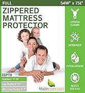 full size mattress encasements to protect from water, urine, spills waterproof protectors