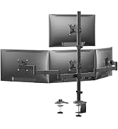 HUANUO 4 Monitor Mount for 13-27 Inch Screens, Fully Adjustable Heavy Duty Monitor Desk Mount for...