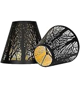 Small Lamp Shades Set of 2 ALUCSET Chandelier Shades Mini Lamp Shade 3" X 6" X 5", Bell, Clip on ...