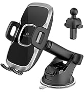 WixGear Dashboard Telescopic Arm with Air Vent Swift-Grip Phone Holder for Car, Cell Phone Car Mo...