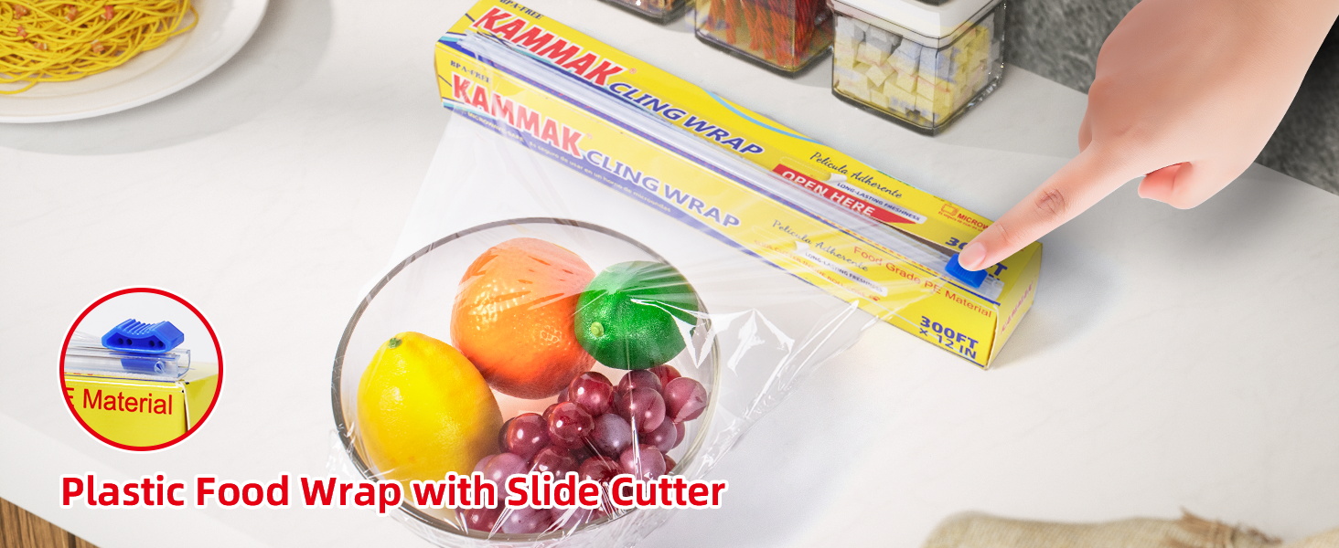 Plastic Wrap with Slide Cutter