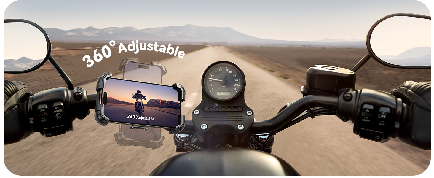 phone mount for motorcycle handlebars