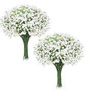 40 Pcs Real Touch Babys Breath Artificial Flowers, White Fake Flowers Baby Breath Flowers Artific...