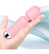 Personal Mini Massager - Handheld Quiet & Waterproof - 20 Speeds 8 Patterns Vibrating Wand for Ne...