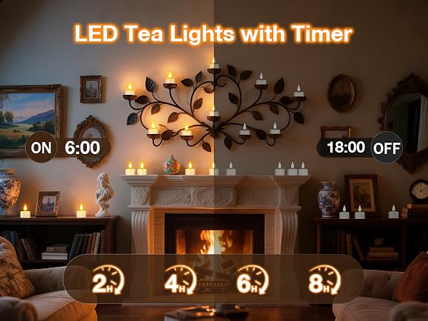 tea lights tealights flameless led small with timer