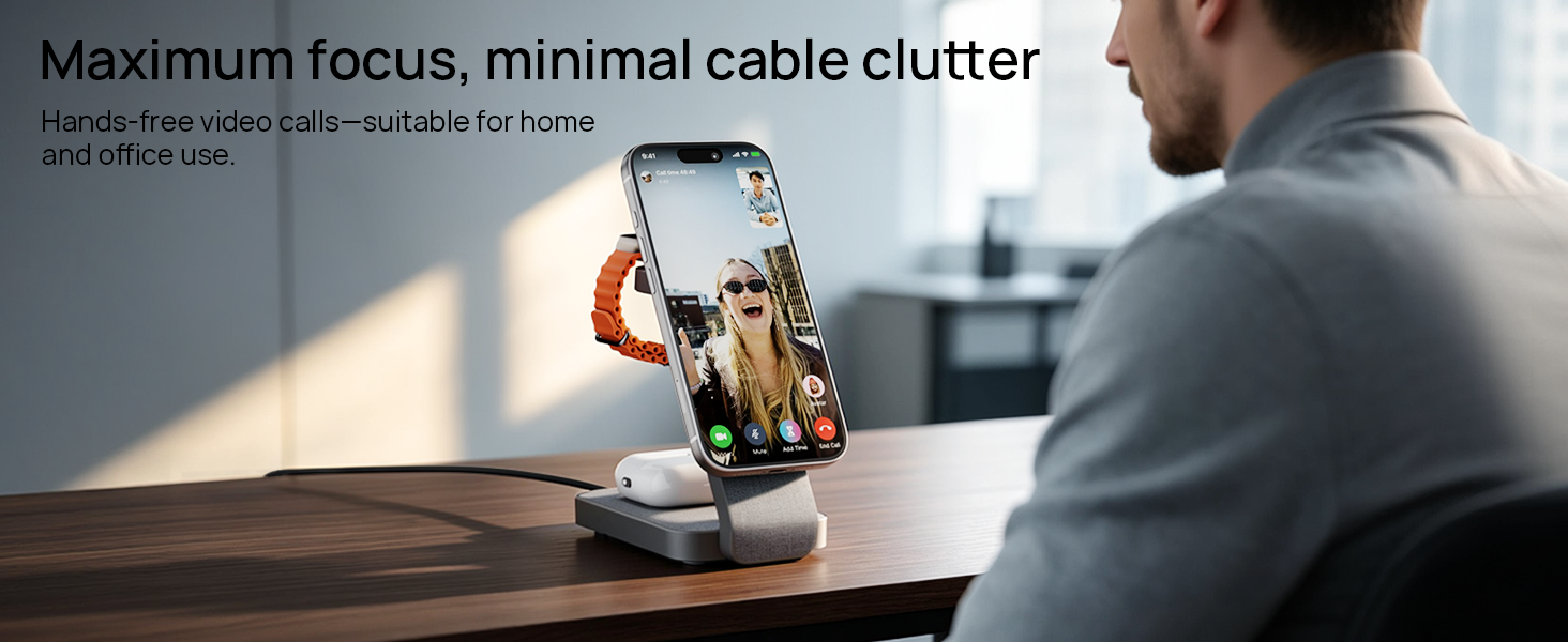 wireless charger stand magnetic iphone apple