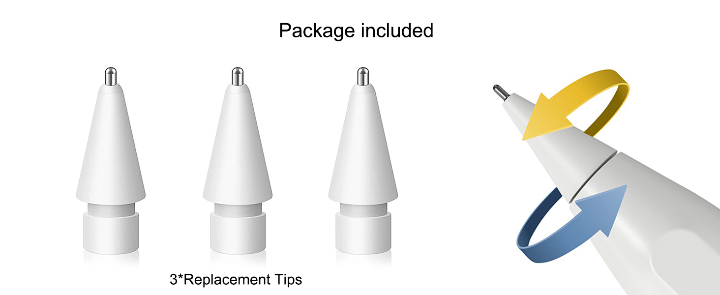 apple pencil replacement tips package included 3