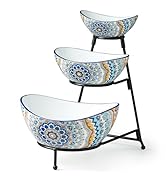 YHOSSEUN 3 Tier Serving Bowls, Serving Dishes for Entertaining Porcelain Serving Trays and Platte...