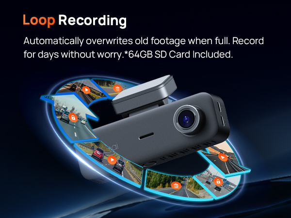 dash cam with loop recording