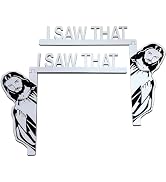 2Pcs I Saw That Jesus Sign Door Frame Decor, Funny Home Decor Wood Frame Jesus Sign Home Door Cor...