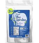 Ellie's Best Blue Spirulina Powder - 100% Pure Superfood Supplement - 3LB Bulk - Brilliant Blue F...