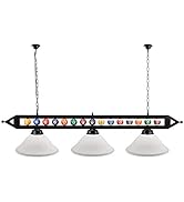 GSE 59" Pool Billiard Table Light with Billiard Balls Decoration, Hanging Billiard Light for 7ft/...