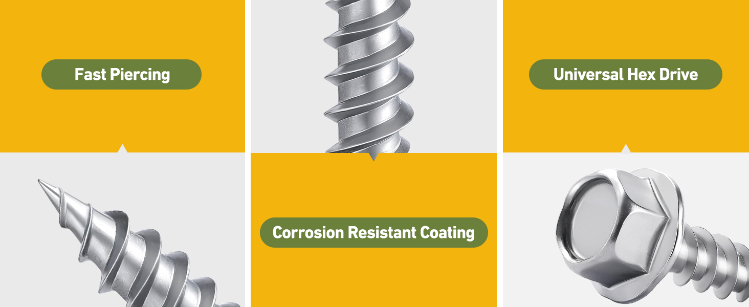 410 stainless steel zip screws