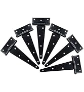 TamBee T-Strap Barn Door Hinges Shed Door Heavy Duty Hinges Gate Strap Hinges Black Wrought Hardw...