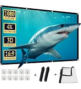 DUYIKJ 100 inch Outdoor Projector Screen,Foldable Washable Anti-Crease Portable Projection Screen...