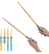 4 Pairs 5A Maple Wood Drumsticks Non-slip Drum Sticks for Kids Adults Beginners
