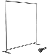 Patio Backdrops Banner Sign Poster Holder Privacy Screen Frame Stand with Base Room Drape Divider...