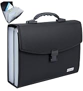 Uquelic 26 Pockets Expanding File Folder Organizer - Upgraded Durable Buckle, Base with Ergonomic...