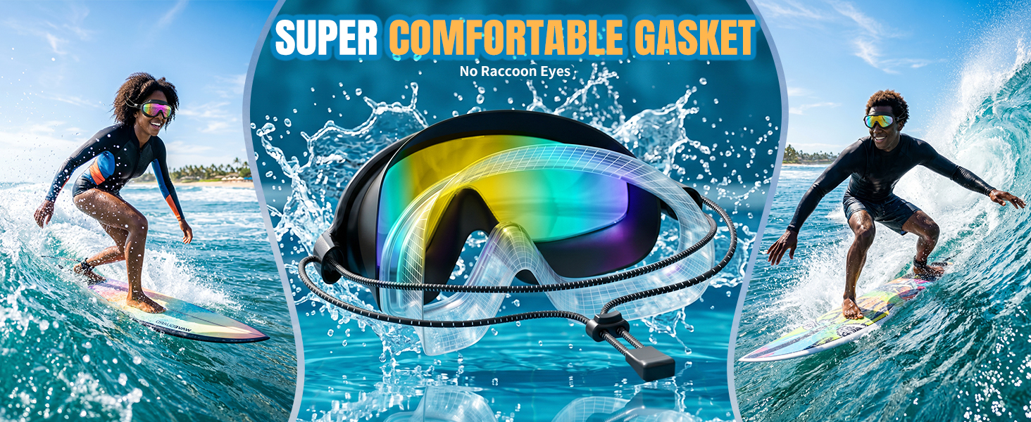 adult swim goggles with bungee strap