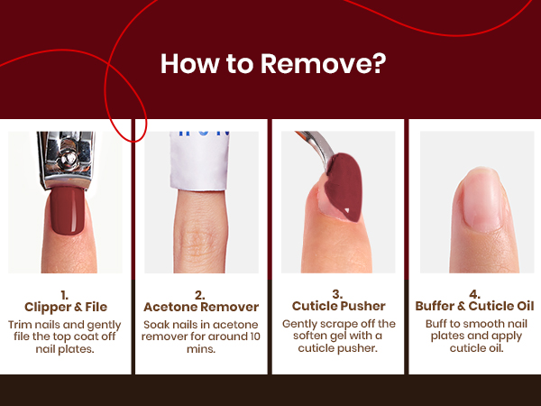 Beetles Red Gel Polish Set
