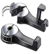 SCOVVORD Car Headrest Hidden Hook with Phone Holder, Car Seat Hooks for Purses and Bags, Universa...