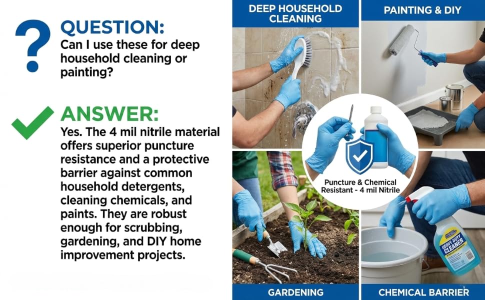 can I use these for deep household cleaning or painting?