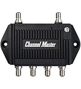 Channel Master TV Antenna Distribution Amplifier, TV Antenna Signal Booster with 4 Outputs for Co...