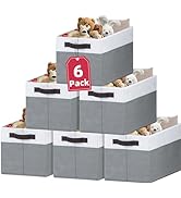 Criusia 6 Pack Clothes Storage Bins for Organization - 16x12 Extra Large Storage Baskets for Shel...