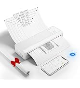 vretti P83 Portable Printers Wireless for Travel, A4 Portable Thermal Printer, Mobile Inkless Pri...
