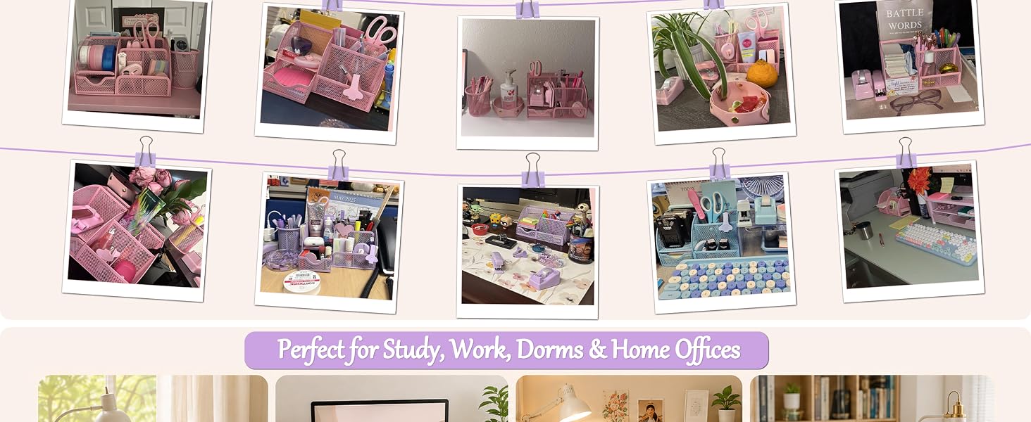 Purple Desk Accessories