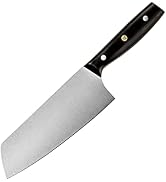 Asian Utility Knife Powder Steel Vegetable Cleaver- Chinese Chef’s Knife - Stainless Steel Kitche...