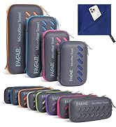 BAGAIL Camping Towel with EVA Case, Compact & Ultra Soft Microfiber Travel Towel - Super Absorben...