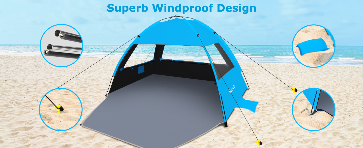 beach tent sand heavy duty portable