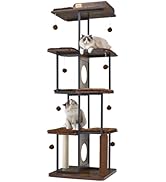 FourFurPets Extra Large Cat Tree, 66.4" XXL Cat Tower for Indoor Cats Large Adult 20lb+, Modern C...