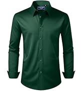 Alimens & Gentle Men's Dress Shirt Regular Fit Stretch Stain Shield Long Sleeve Solid Business We...