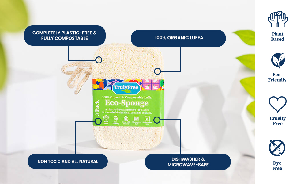 dishes walnut friendly bamboo scrubber kind white no odor green soonge aponges scratch home spongas