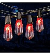 Halloween Outdoor Decorations String Lights, 10Ft ST40 Halloween Flicker Flame String Lights with...