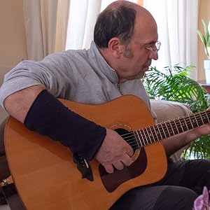 adult weight arm weight while play guitar