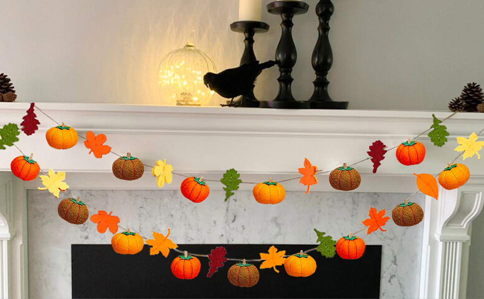 Felt Pumpkin Garland 1