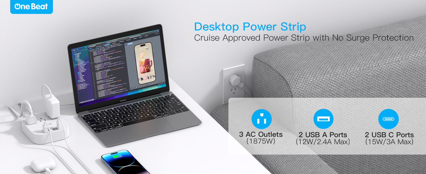 Power Strip with USB C