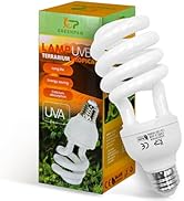 GREENPAW UVB Reptile Light, 5.0 26W UVA UVB Light for Reptiles, Spiral Compact Fluorescent UVB Bu...