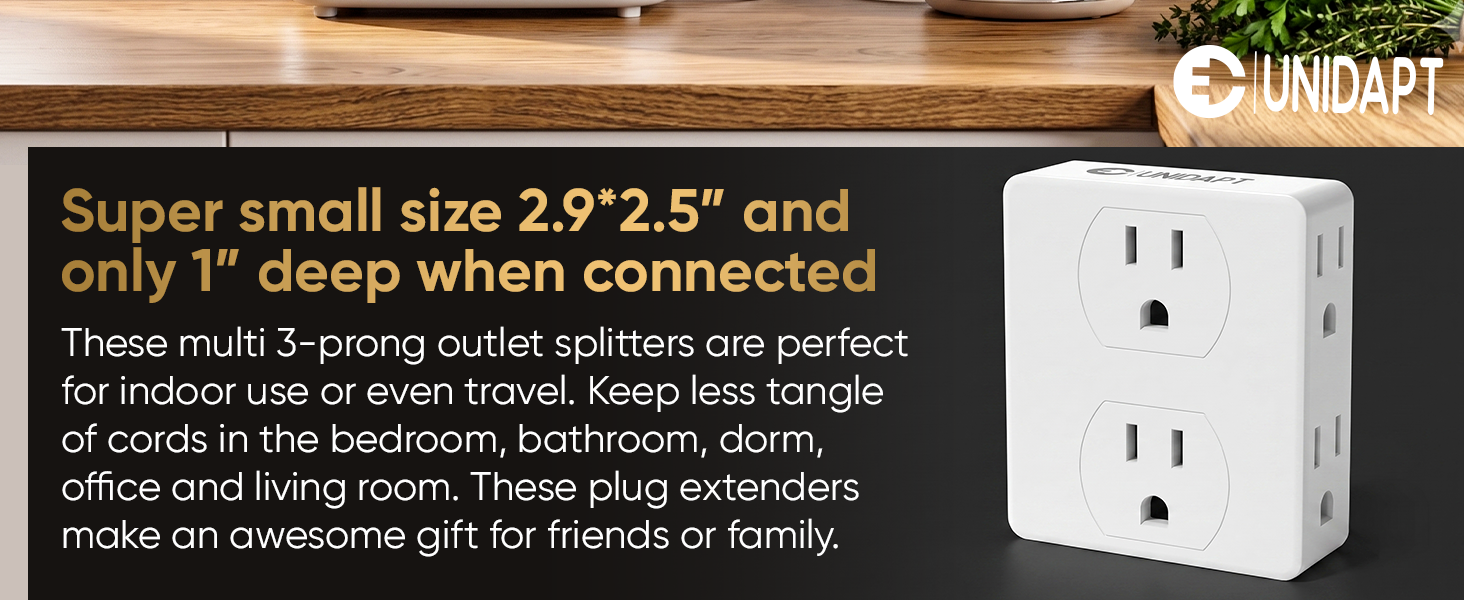 Super small size 2.9-2.5" and onlu 1" deep when connected