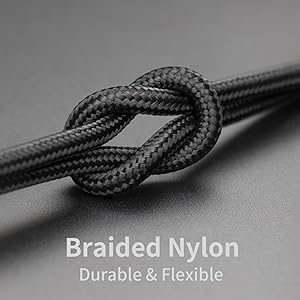 nylon braided lightning cable